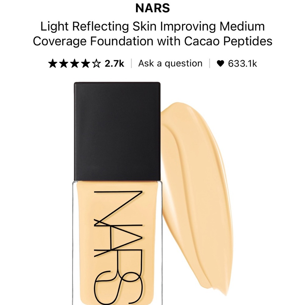 NARS Liquid Foundation - light reflecting - L3.75 bruges